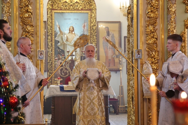 В праздник Собора Пресвятой Богородицы епископ Василий совершил Божественную литургию