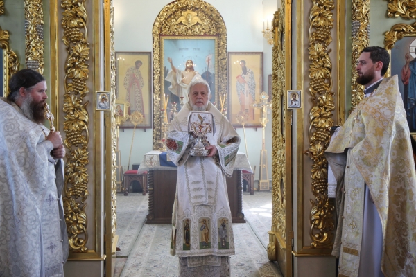 В праздник Вознесения Господня епископ Василий совершил Божественную литургию в Коряжме