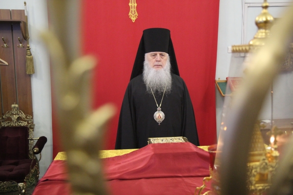 Накануне Недели сыропустной епископ Василий совершил Всенощное бдение в Коряжме