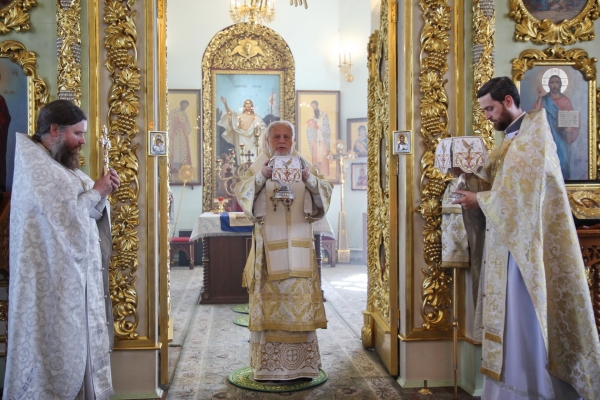 В праздник Вознесения Господня епископ Василий совершил Божественную литургию в Коряжме