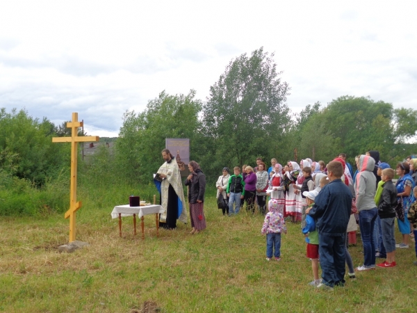 В деревне Орлово освятили место под строительство часовни