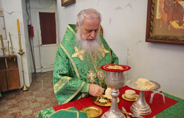 В день памяти прп. Серафима Саровского епископ Василий совершил Божественную литургию 