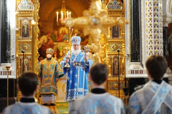 Патриаршая проповедь в праздник Сретения Господня после Литургии в Храме Христа Спасителя