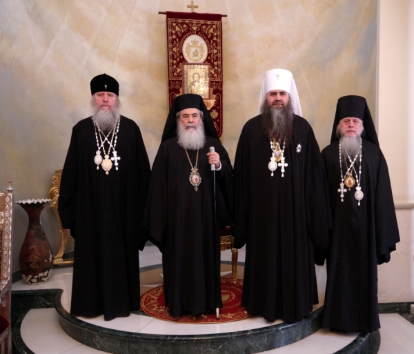 Делегацию Нижегородской епархии на Святой земле принял Патриарх Иерусалимский Феофил III