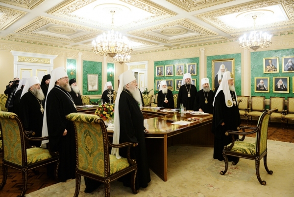Завершилось первое в 2015 году заседание Священного Синода Русской Православной Церкви